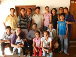 Paraguayan families are typically large, averaging 7 kids. This is some of my host family and their extended relatives: sisters, aunt, uncle, who came for a surprise visit.