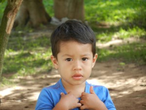 Little Lucas at about 20 months. He lost his mom to dengue fever just days before Christmas 2013 and is now living with his aunt in the big city. But  don't you worry, with grandparents, 8 aunts and uncles, 9 great aunts and uncles and a slew of cousins (and that's just his mom's family) this little guy has no shortage of being loved.